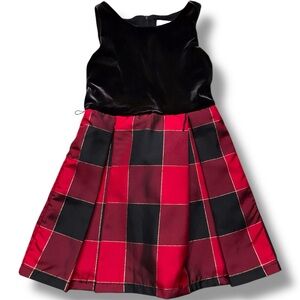 NWOT, Red and Black Plaid Dress Size 4T (missing belt)
